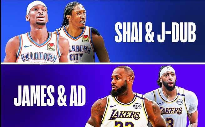 LeBron James x Anthony DavisShai Gilgeous-Alexander x Jalen Williams