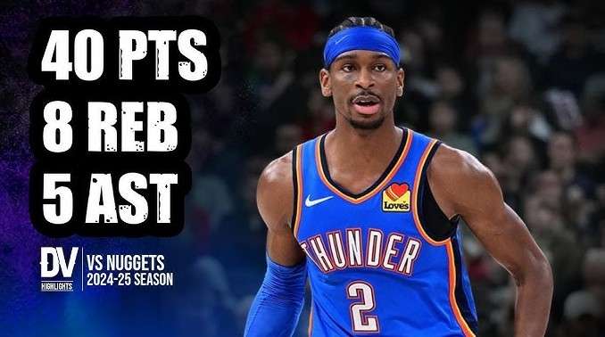 本季謝伊·吉爾吉斯-亞歷山大(Shai Gilgeous-Alexander)已累積11場40+得分,近15戰更高達5場突破40分,場均32.8分穩居得分王寶座27。