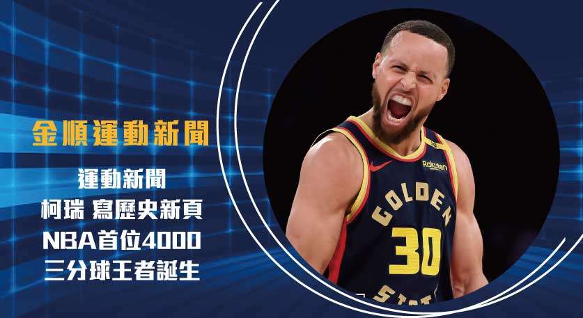 運動新聞 柯瑞Stephen Curry寫歷史新頁！NBA首位4000三分王者
